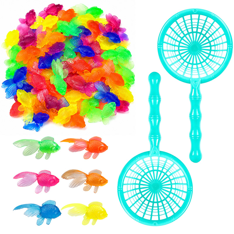Fishing Equipment Net - 10/20PCS Plastic Goldfish with Fishing Net