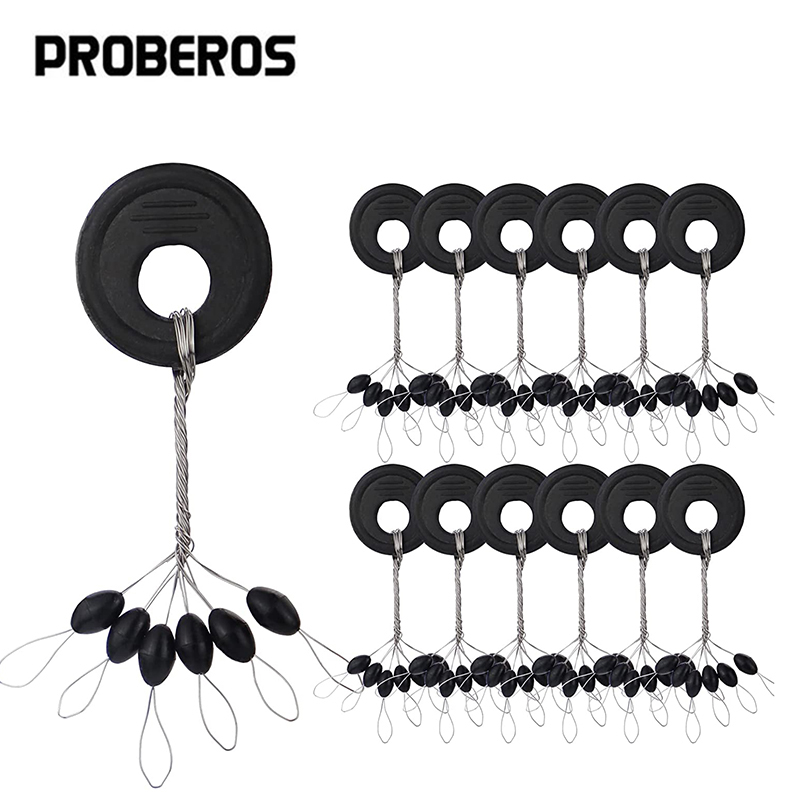 PRO BEROS 60Pcs 10Set Black Ru - Fishing Bobber Float ulasan dan harga