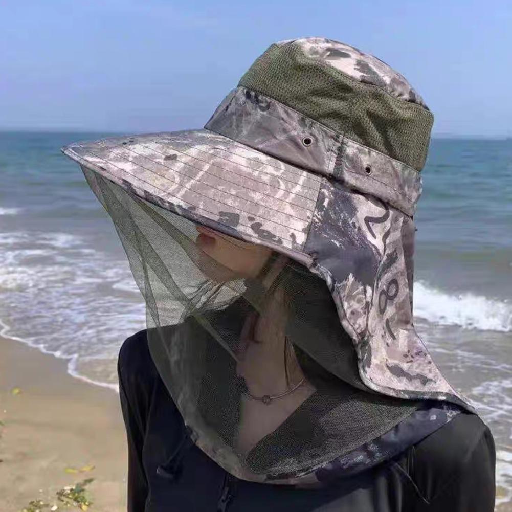 Mosquito Hat Mesh Net Face Nec - Fishing Equipment Net ulasan dan harga