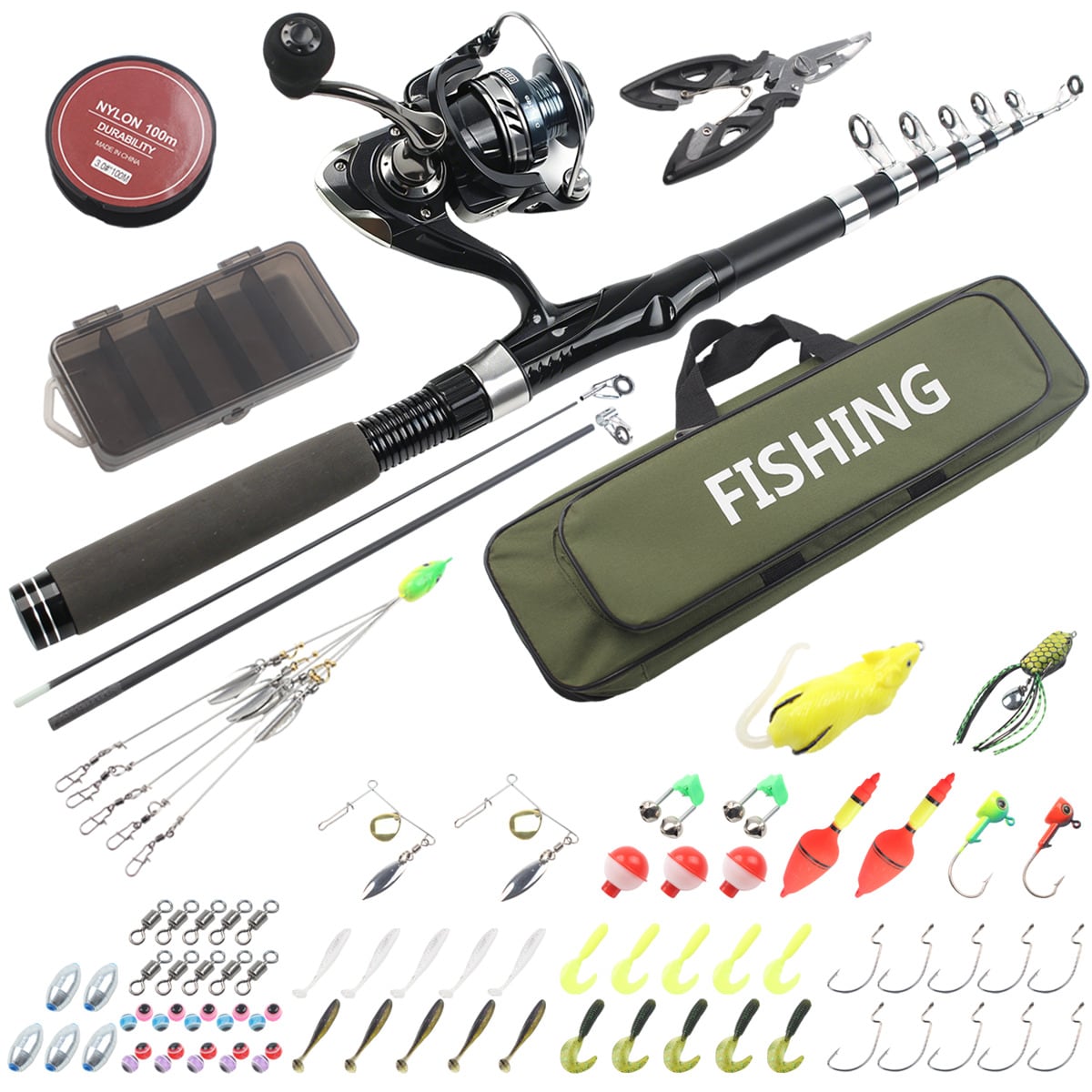 86-Piece Telescopic Fishing Ro - Fishing Equipment Online ulasan dan harga