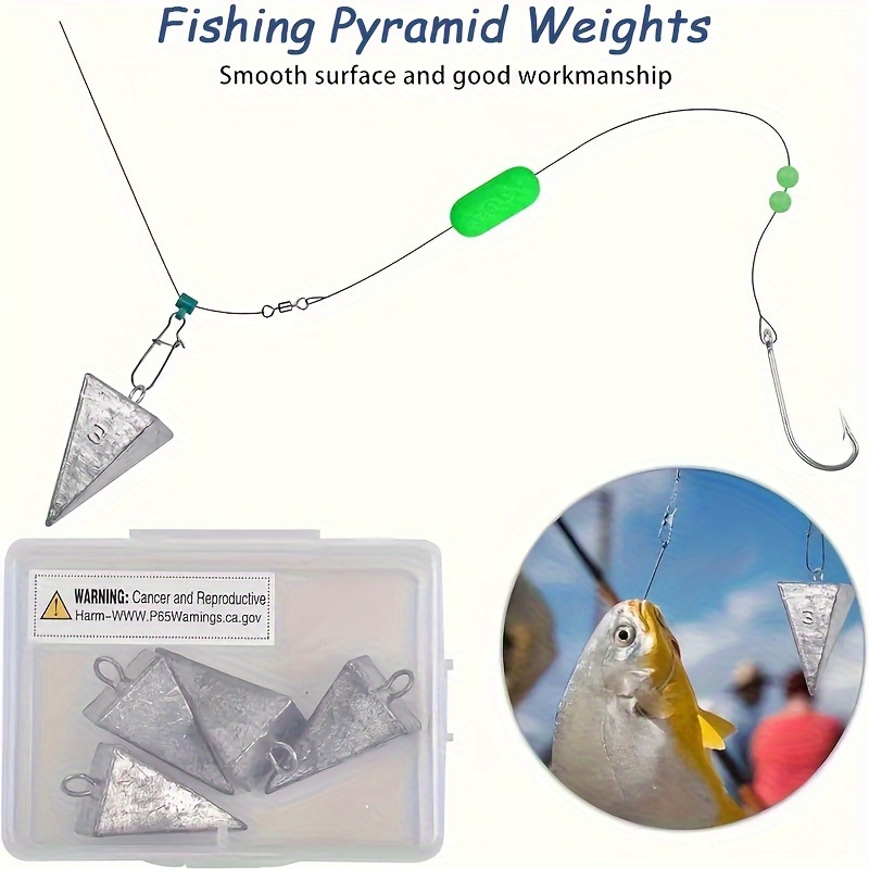 3/4/5pcs Pyramid Fishing Sinke - Fishing Equipment Set ulasan dan harga