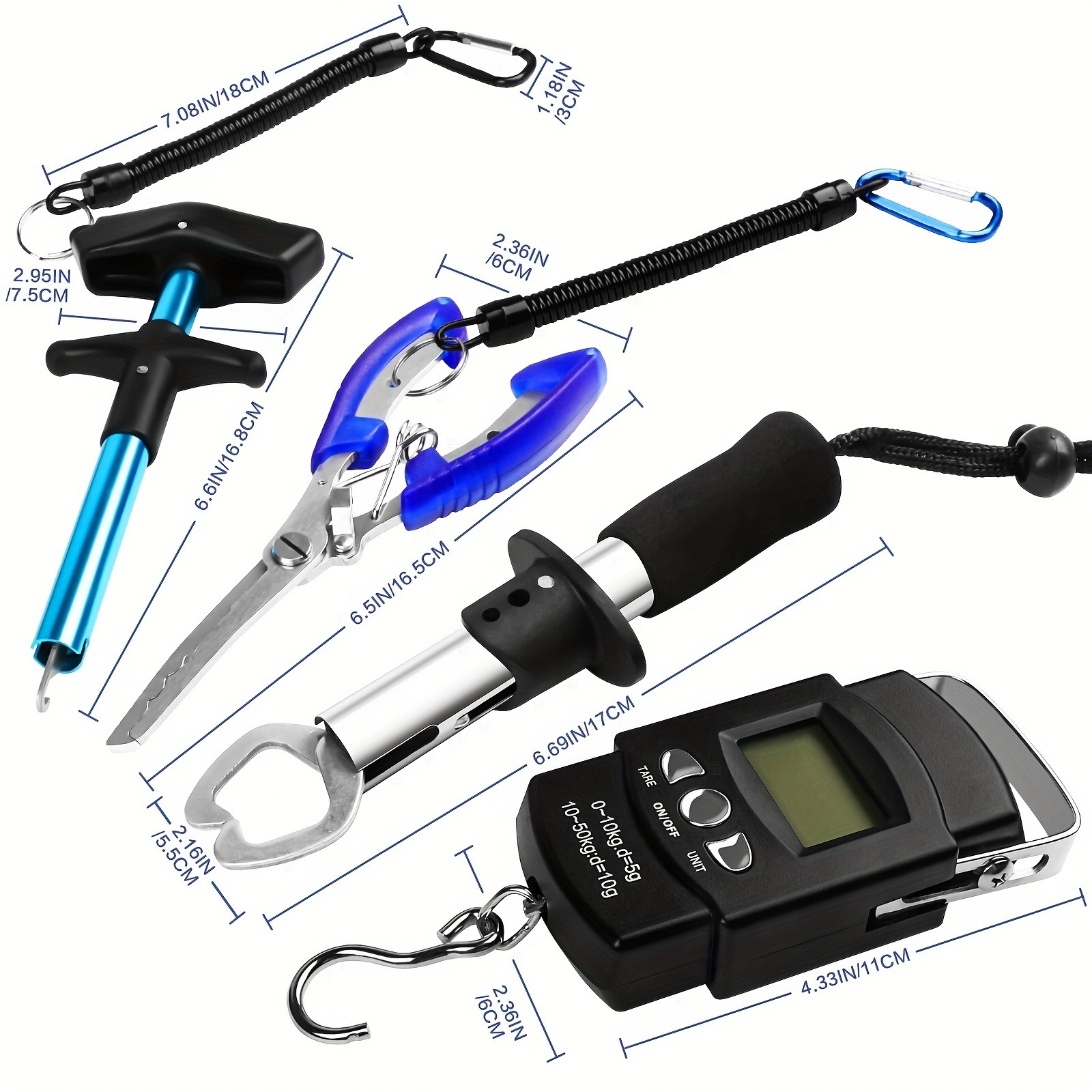 7Pcs Foldable Stainless Steel  - Fishing Equipment Set ulasan dan harga