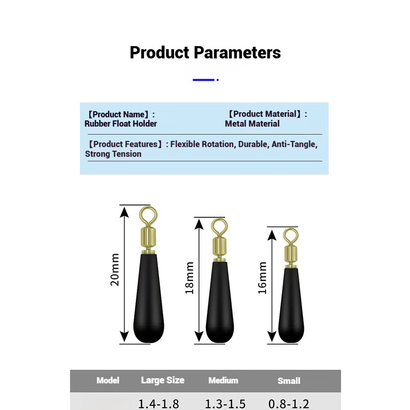 Rotatable Metal Swivel Rubber  - Fishing Bobber Float ulasan dan harga